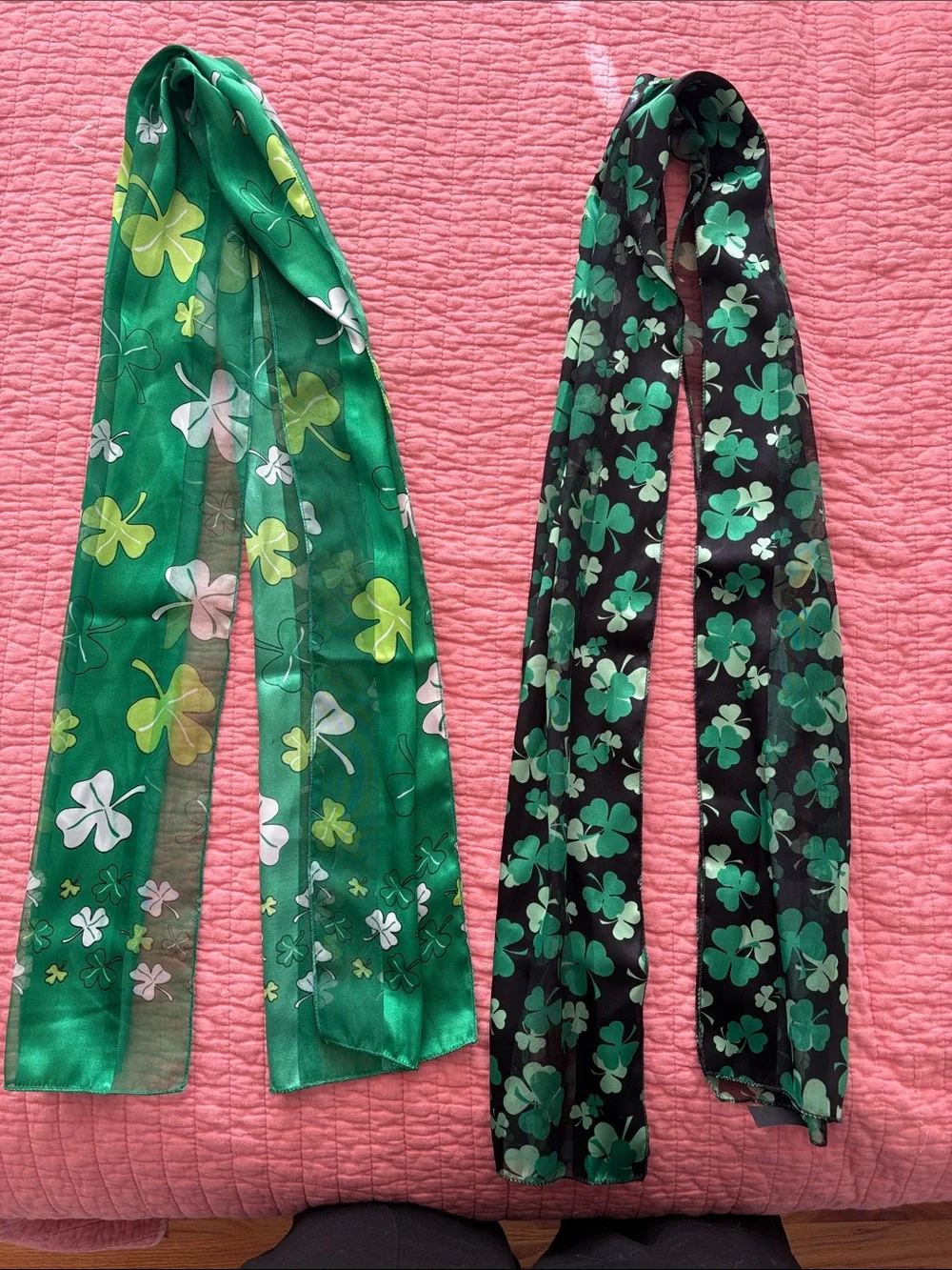 Green Shamrock Scarf - Lightweight Women’s Wrap